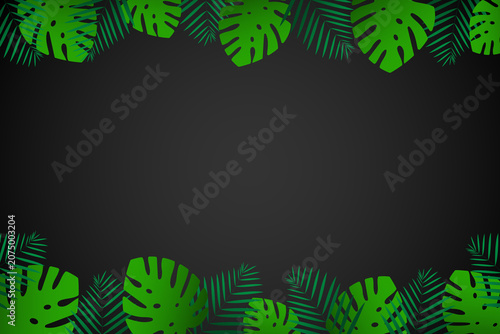 Tropical leaves luxury nature background vector