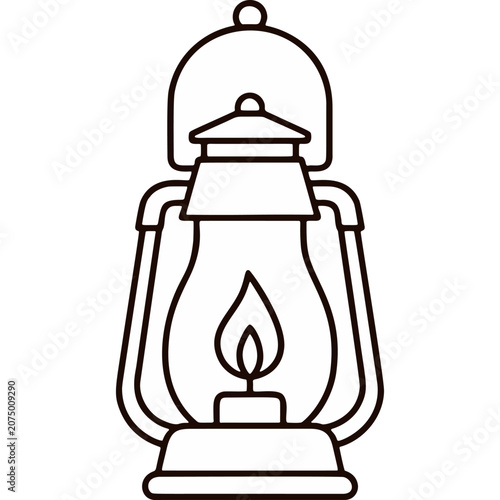 Vintage kerosene oil lantern lamp.