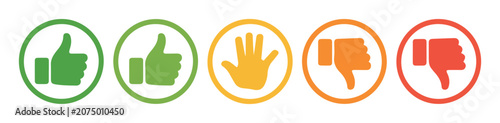 Tableau sur toile Feedback and rating vector icon set