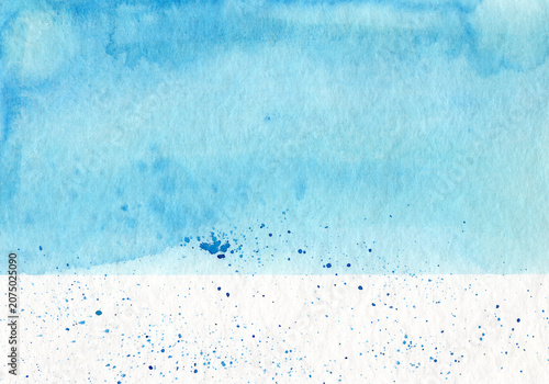 Konstfotografi blauer Aquarell Hintergrund, handgemalt, mit Textfreiraum