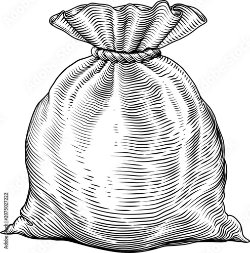 A rustic sack or bag in vin...