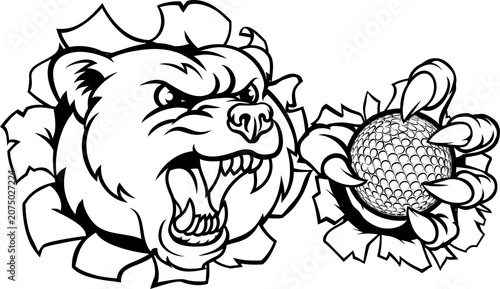 A bear angry animal sports ...