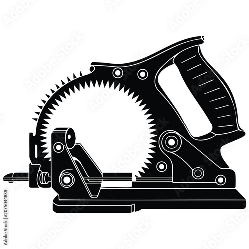 Fotografija Manual hand operated saw tool for carpentry and wood cutting procedures