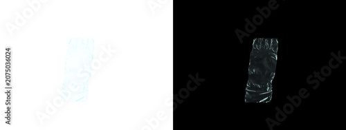 Glowing Light Blue Cyan Metallic Crumpled Foil Vertical Strip Texture Swatch on White and Black Dual Background