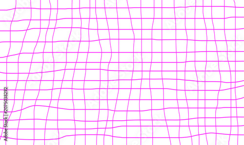 Photos wavy grid pattern, distorted grid background, repeated doodled checkered background