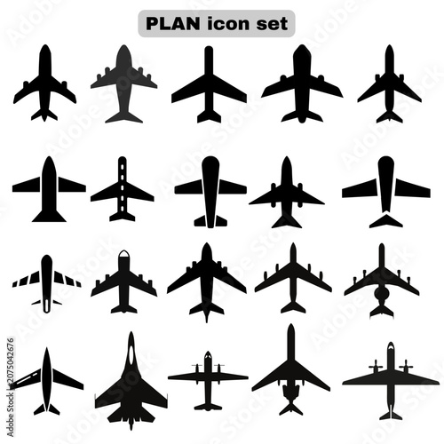 Fotografie Airplane Icon Vector Collection