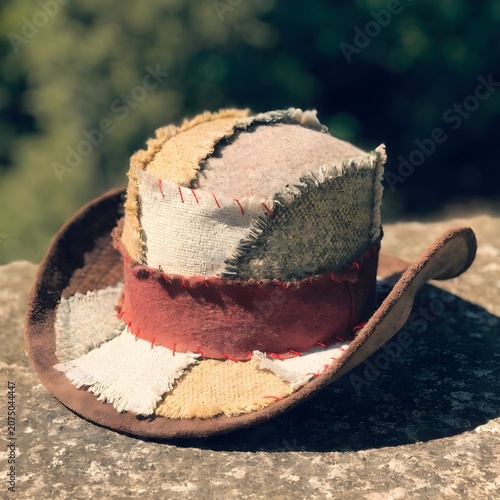 straw hat on beach