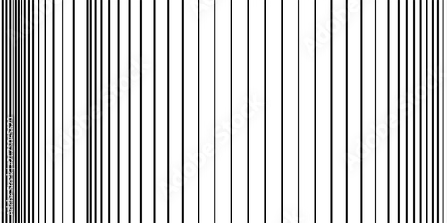 Fényképezés Abstract Vertical Barcode Stripes Pattern Black And White Minimalist Linear Design For Backgrounds