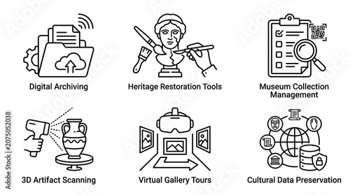 Remote Work and Hybrid Office Technology Multi Icon Collection Set