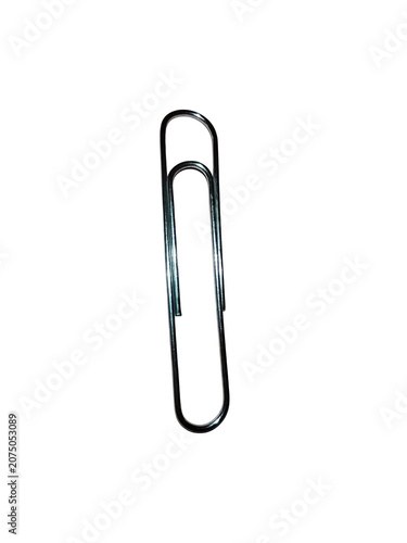 Single metal paper clip for office and school work