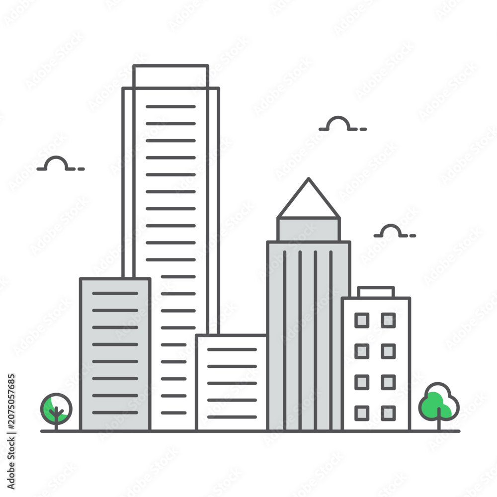 Obraz premium Business District