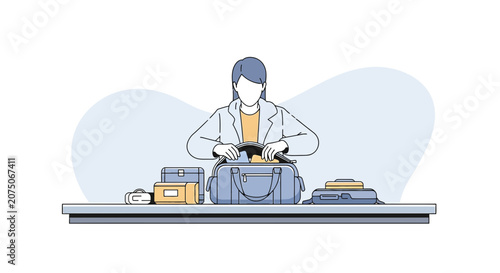 Traveler Packing Bag for Trip, Organization and Preparation