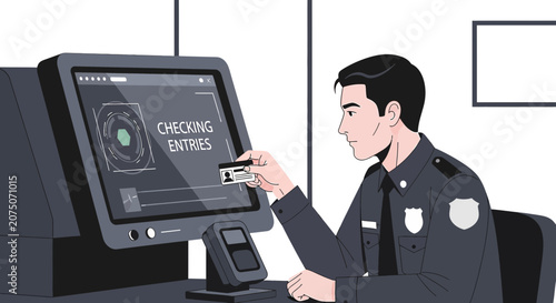 Security Guard Using Access Control System at Checkpoint
