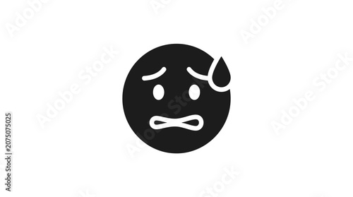Tableau sur toile World Emoji Day, Emoji, Emoji silhouette, Angry face emoticon, mad expression ic