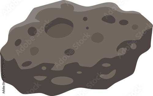 Fotografie pockmarked brown meteor rock with small surface impact holes