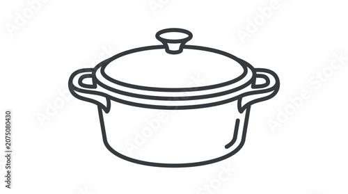 фотографія A large cooking pot with lid.