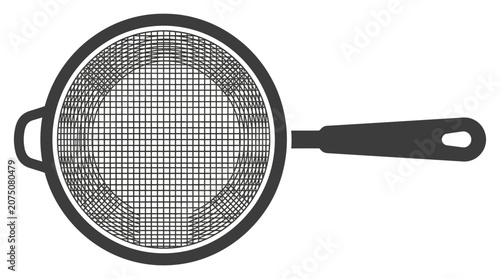 Tableau sur toile Strainer kitchen utensil with handle.