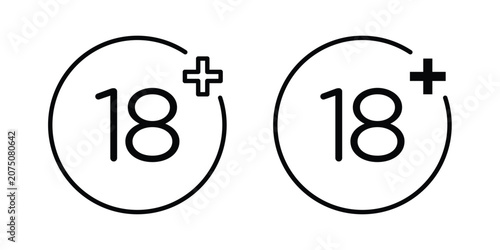 Obraz na płótnie 18 Plus icon