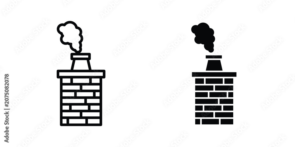 Fototapeta premium Chimney smoke icon