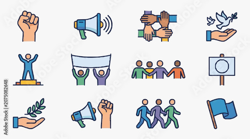 Photography Collective Protest and Activism Icons.