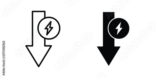 Low electricity consumption icon