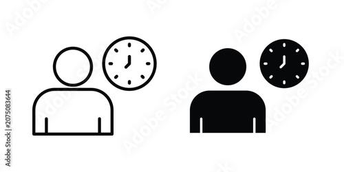 Schilderij op canvas Office hours icon