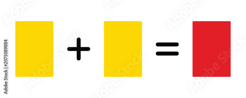 Valokuva Soccer referee yellow and red cards vector illustration