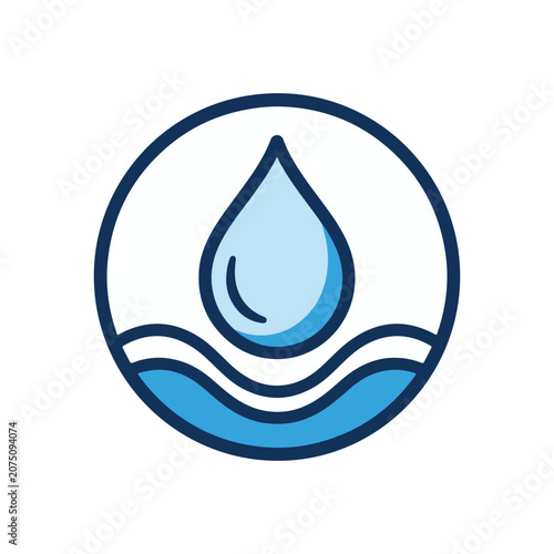 Eco friendly water resource logo design for beverage, plumbing, or skincare brand