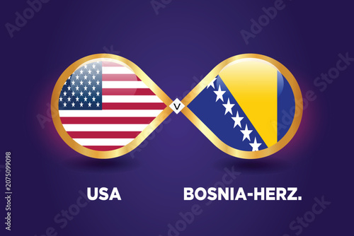 Fotografie USA vs Bosnia and Herzegovina soccer match thumbnail design.