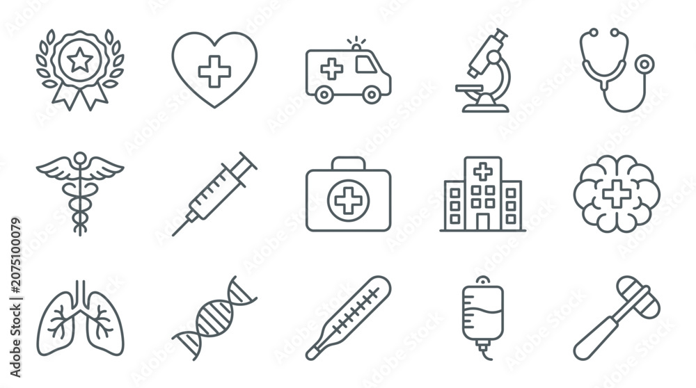 Fototapeta premium Medical icons and symbols 6.