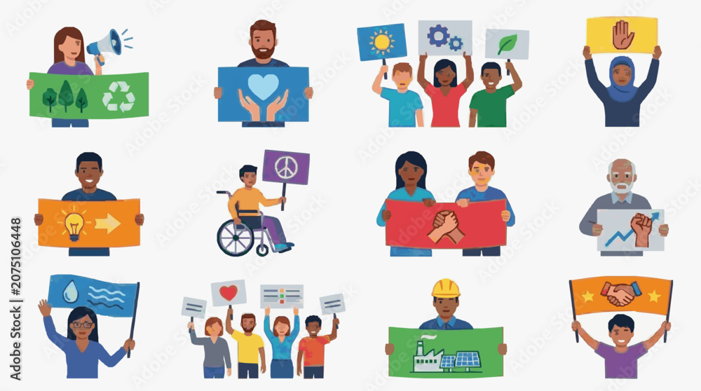 Fototapeta premium Diverse group celebrating diversity and unity.