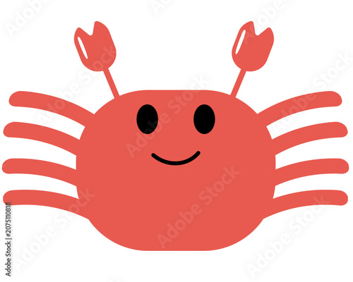 かわいいカニのアイコン　カラー