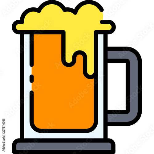 Beer Mug Flat Icon