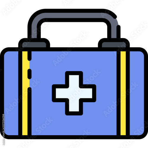First Aid Medical Kit Flat Icon