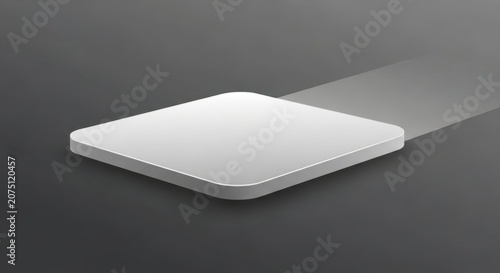 White isometric square platform.