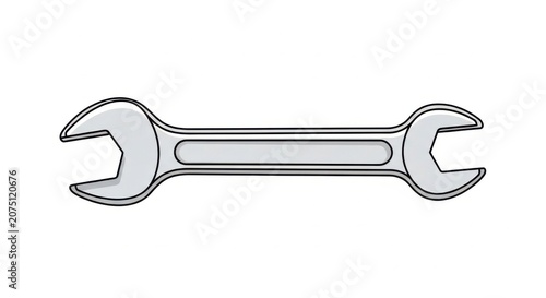 Double open ended spanner tool graphic.