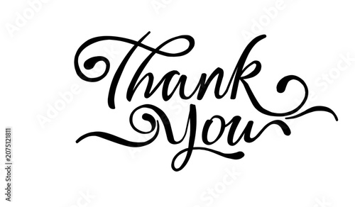 Tableau sur toile Thank you lettering. Thank you lettering for background.