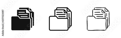 Fotografie File folder icon set