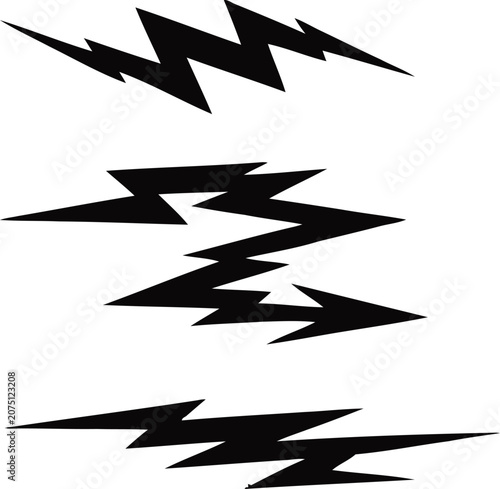 Vinyl graphics electric zig zag decals for vehicles.