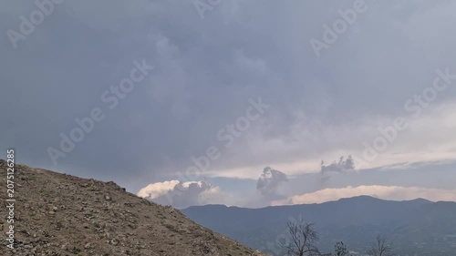 Timelapse with Fast Moving Clouds in Blue Sky – Nature Landscape Time Lapse Video