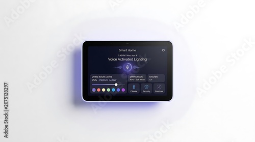 Modern Smart Display on White Surface.