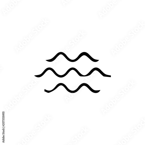 water waves line icon. sea ripples or ocean water stream minimal vector illustration. simple outline sign for marine weather forecast. 48x48 pixel perfect. editable stroke.