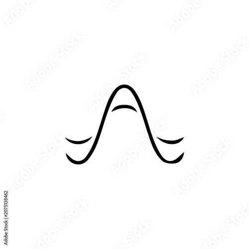 Bild auf Leinwand water wave height line icon