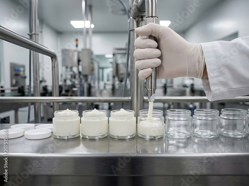 Scientist Handling Laboratory Samples in Cleanroom.