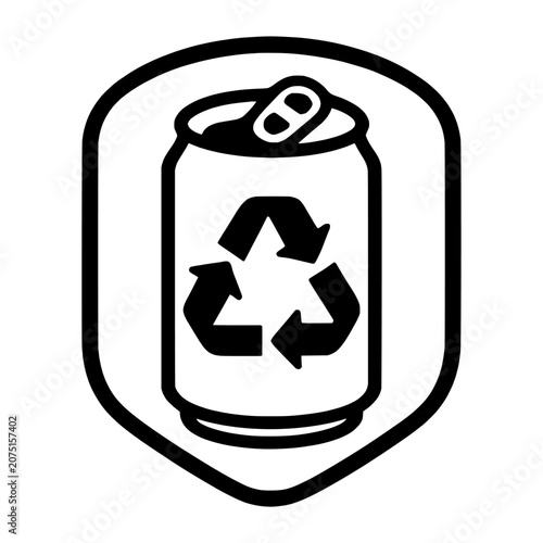 Recycled Aluminum Can Blank Sale Badge Label Badge Shape Line Icon
