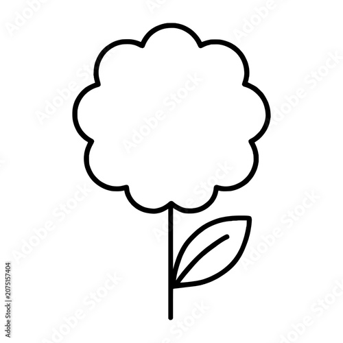 Minimalistic Flower Illustration Blank Sale Badge Label Badge Shape Line Icon
