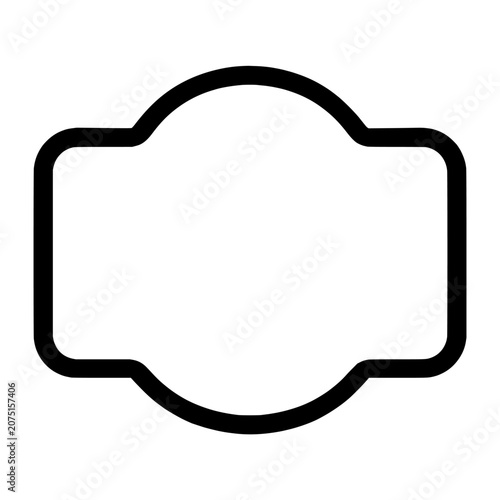 Eco-conscious Consumer Blank Sale Badge Label Badge Shape Bold Line Icon