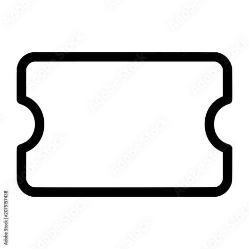 Blank Coupon Shape Blank Sale Badge Label Badge Shape Line Icon