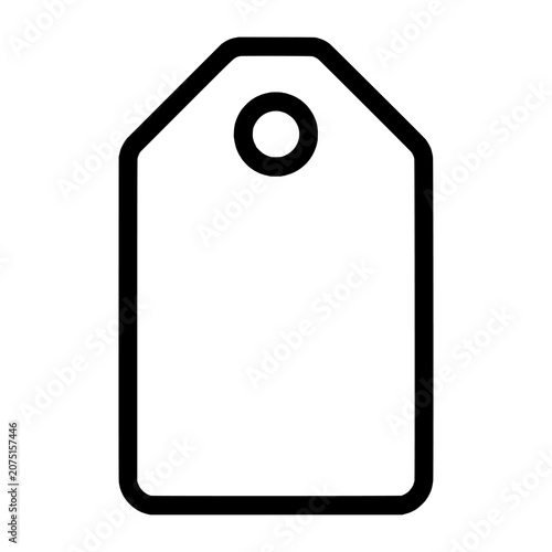 Blank Price Tag Shape Blank Sale Badge Label Badge Line Icon