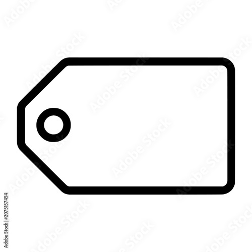 Blank Rectangular Ecommerce Label Blank Sale Badge Label Badge Line Icon